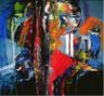 Einblick. 1992. �l auf Leinwand. 120 x 130 cm.