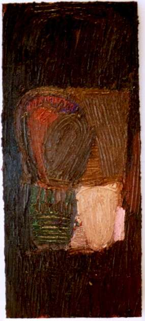 Brustbild. 2000. �l auf Hartfaser. 140 x 60 cm