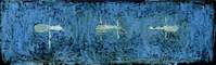 Drei. 2003. �l/ Hartfaser. 21 x 70 cm.