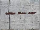Kleiner Randhalter. 2003. �l/ Leinwand. 18 x 24 cm.