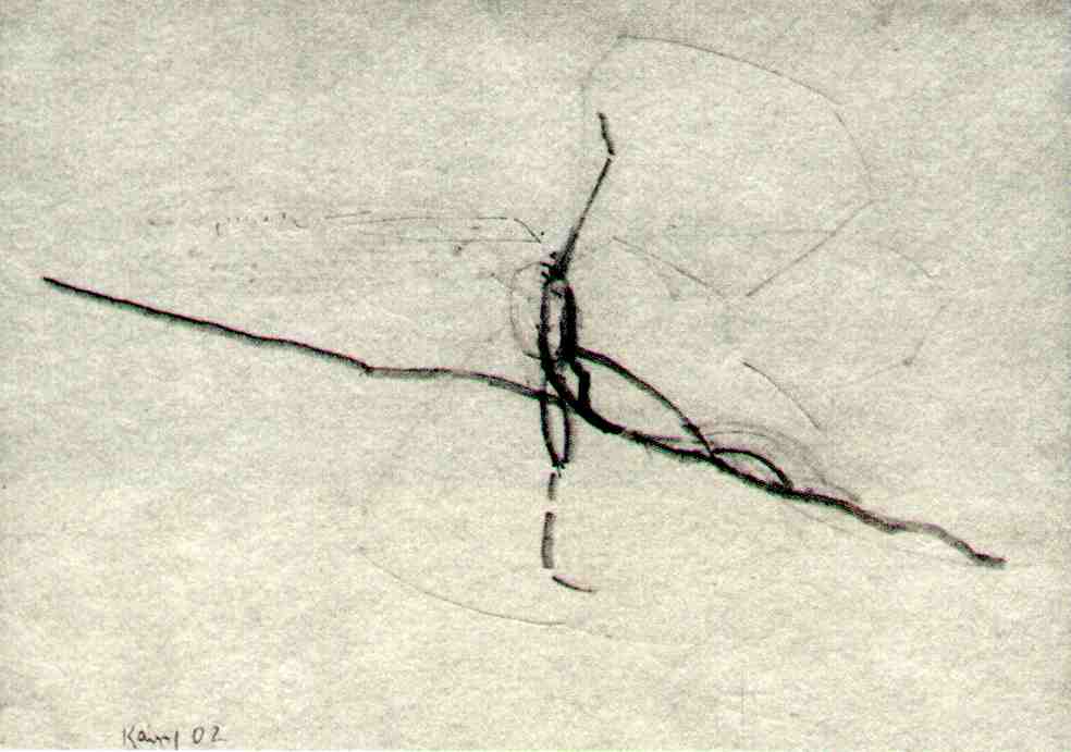 o.T. 2002. Bleistift/Papier. 17 x 24 cm.