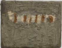 o.T. 2002. �l/ Leinwand. 18 x 24 cm.