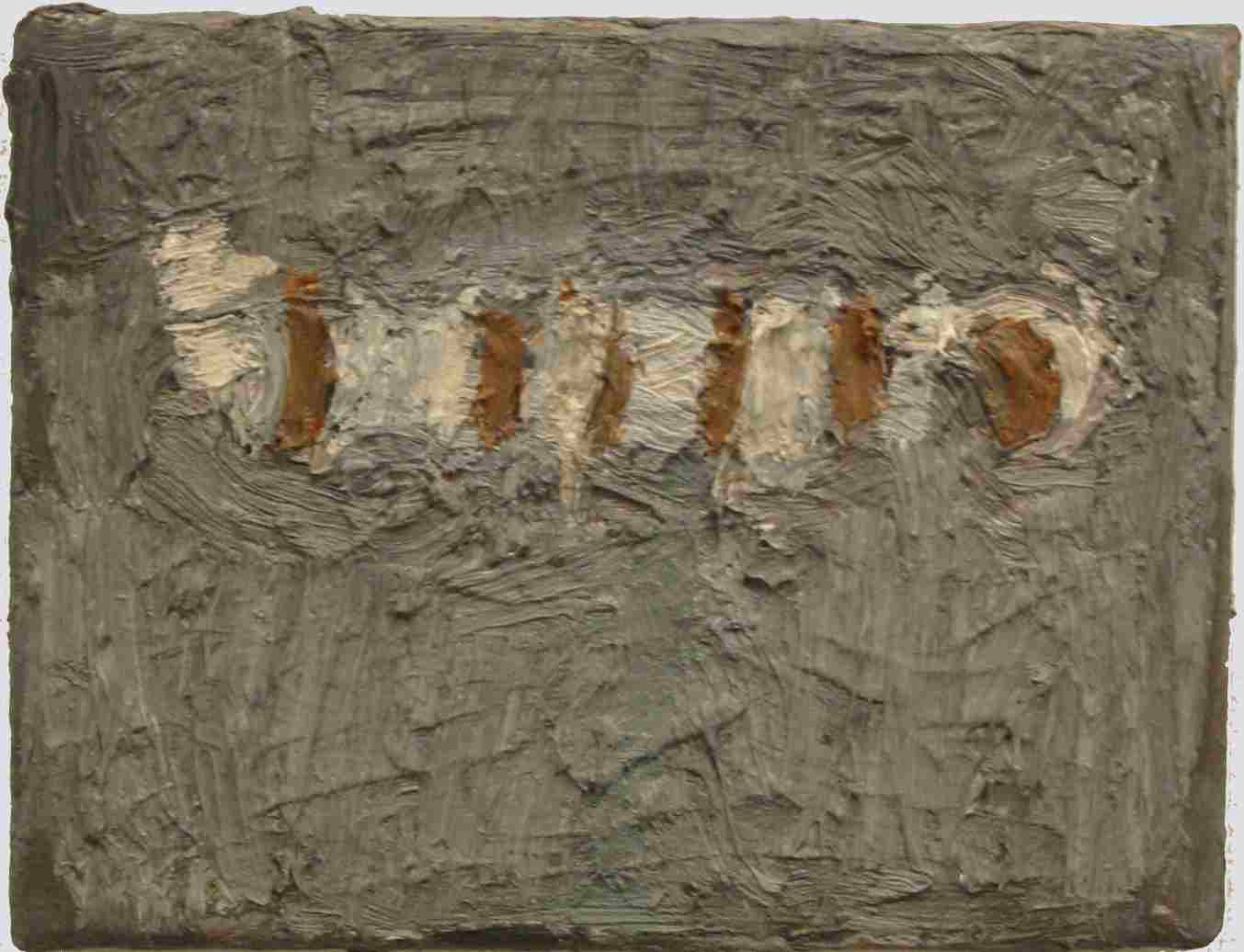 o.T. 2002. �l/ Leinwand. 18 x 24 cm.