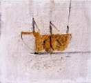 o.T. 2003. �l/ Hartfaser. 40 x 40 cm.
