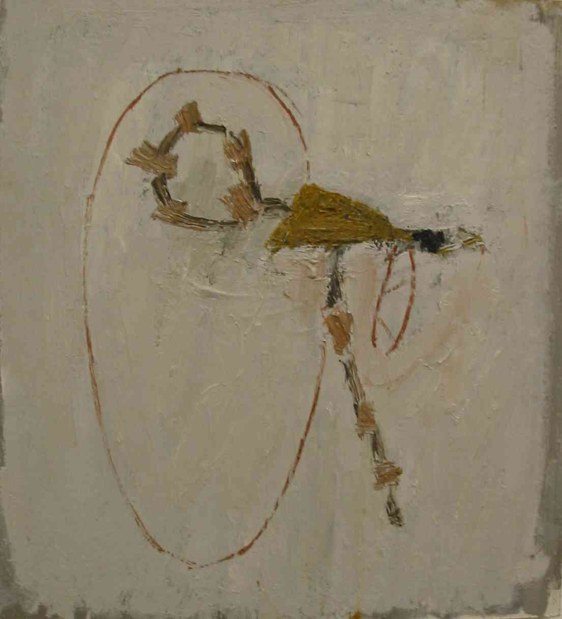 Schlingenleger. 2003. �l/ Hartfaser. 47 x 43 cm.