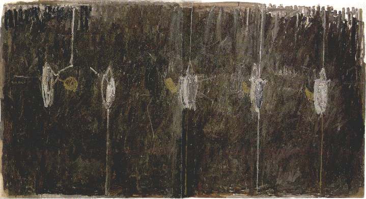Von Rand zu Rand. 2003. �l/ Leinwand. 150 x 280 cm.